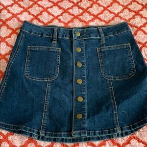 Altered state denim skirt